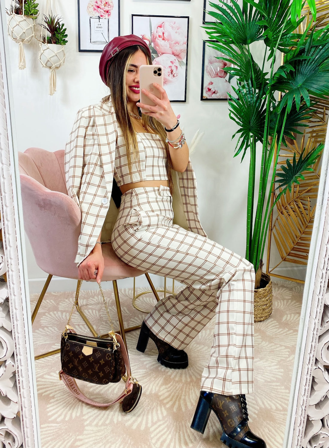 Completo 3 pezzi a quadri - R.a. Boutique 