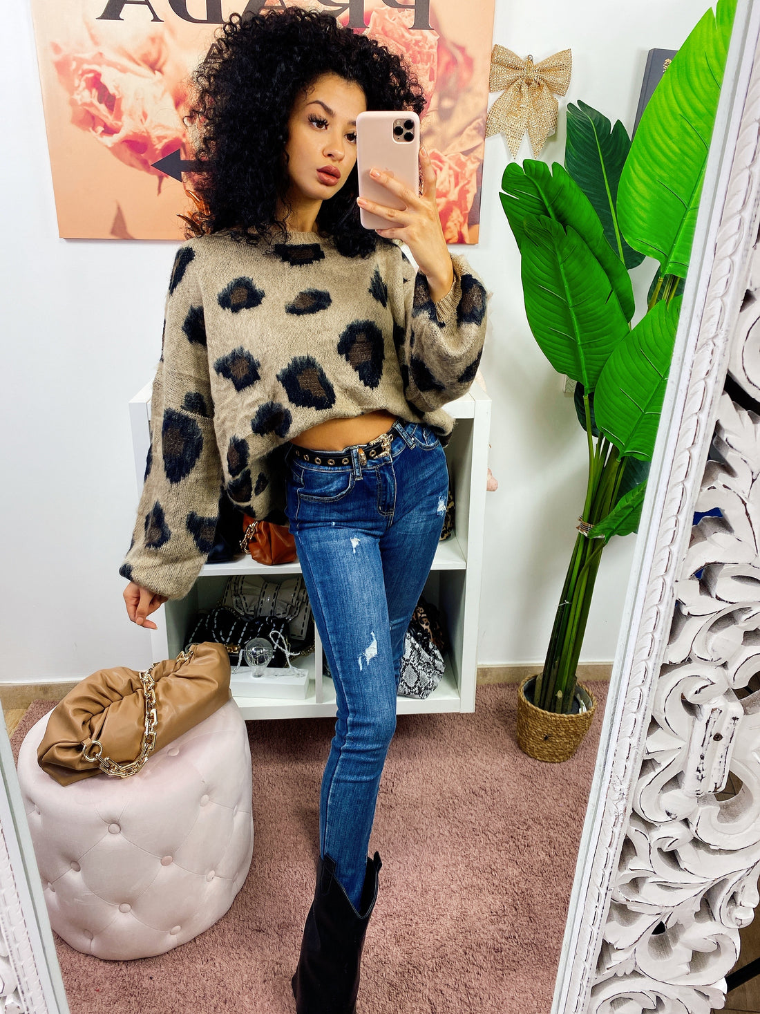 Maglione morbido maculato - R.a. Boutique 