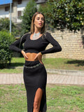 Completo maglia e gonna nero - R.a. Boutique 