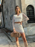 Completo bianco a retina - R.a. Boutique 