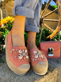 Espadrillas Rosa estive con conchiglie - R.a. Boutique 