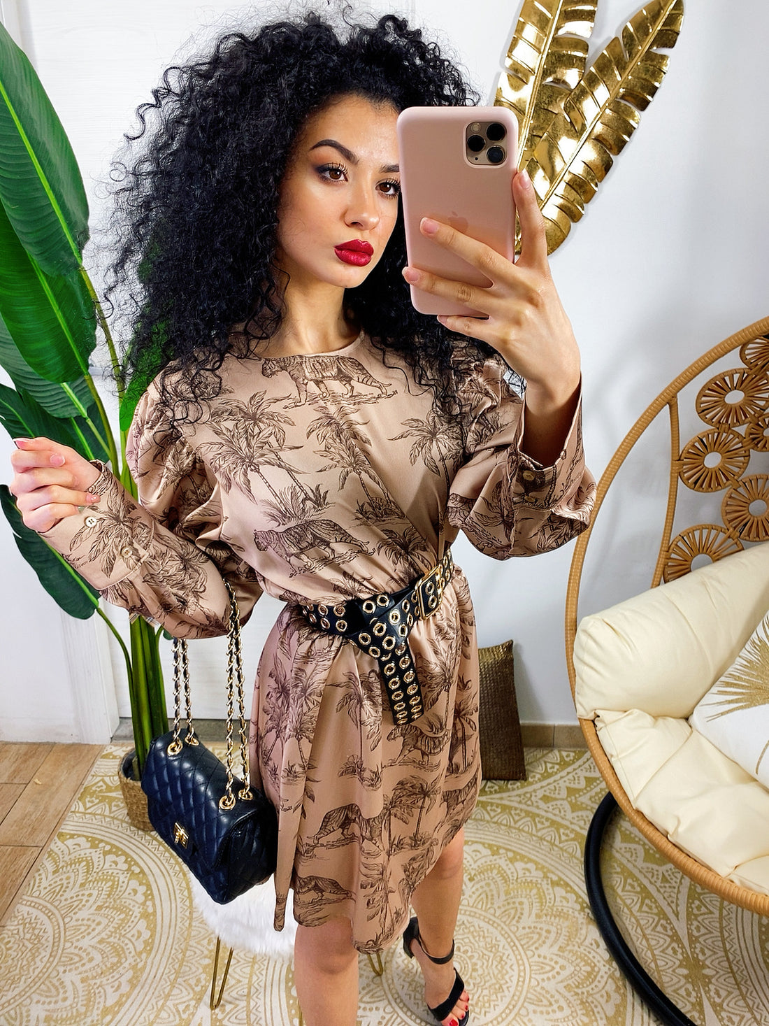 Abito con stampa a tigre - R.a. Boutique 