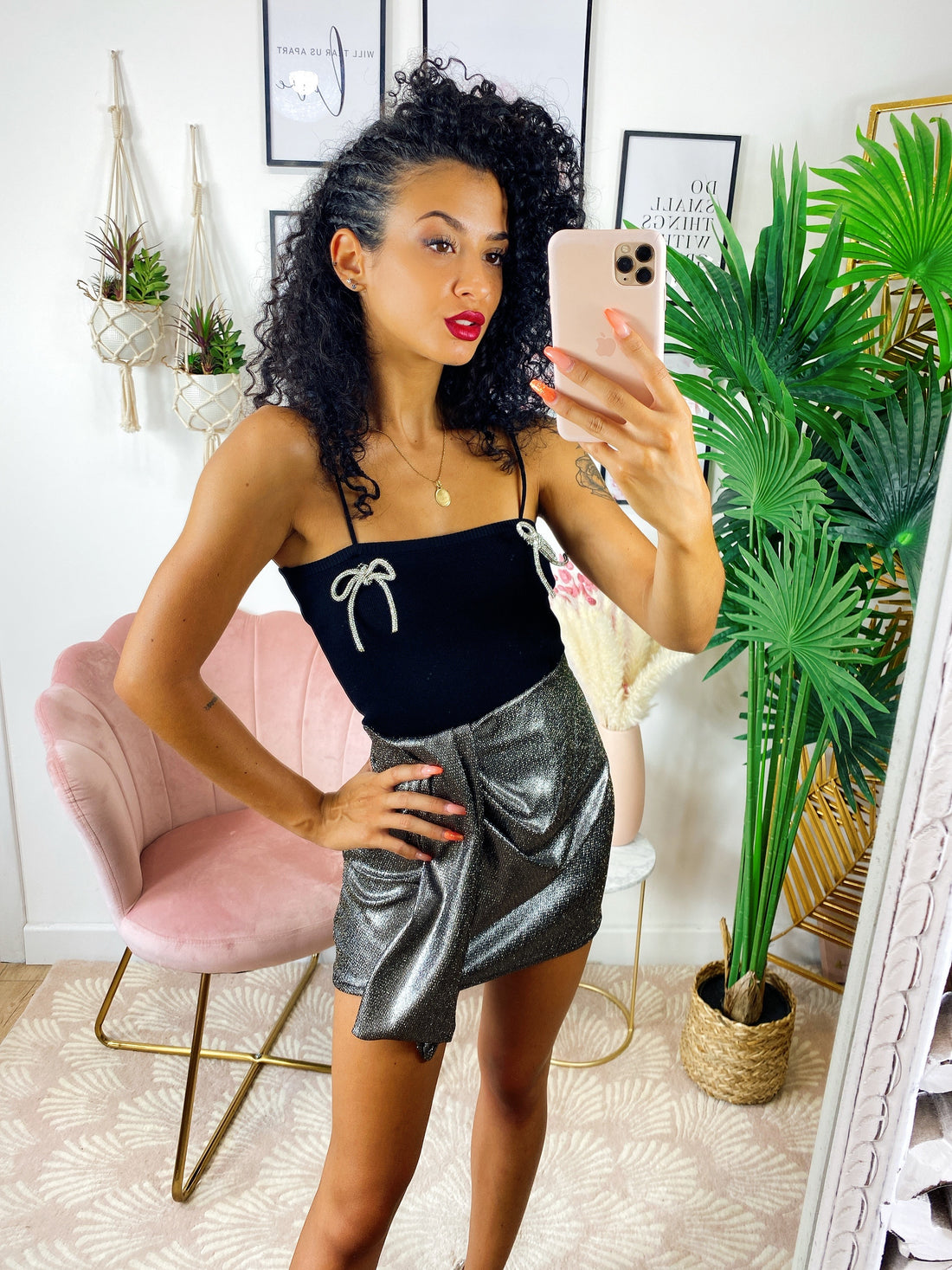 Top con fiocchi e strass - R.a. Boutique 