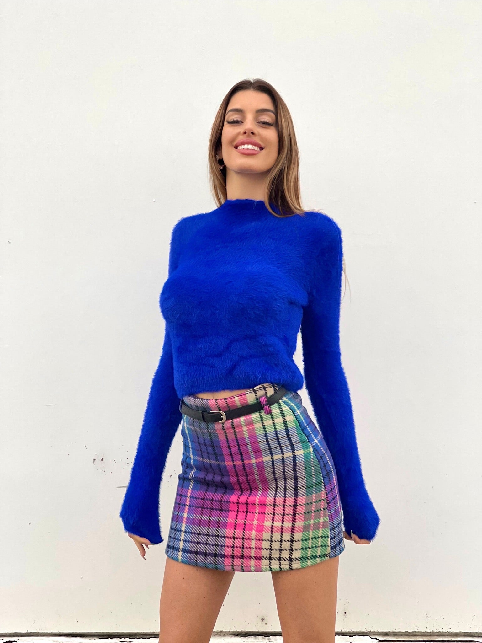 Maglioncino morbidissimo blu elettrico - R.a. Boutique 