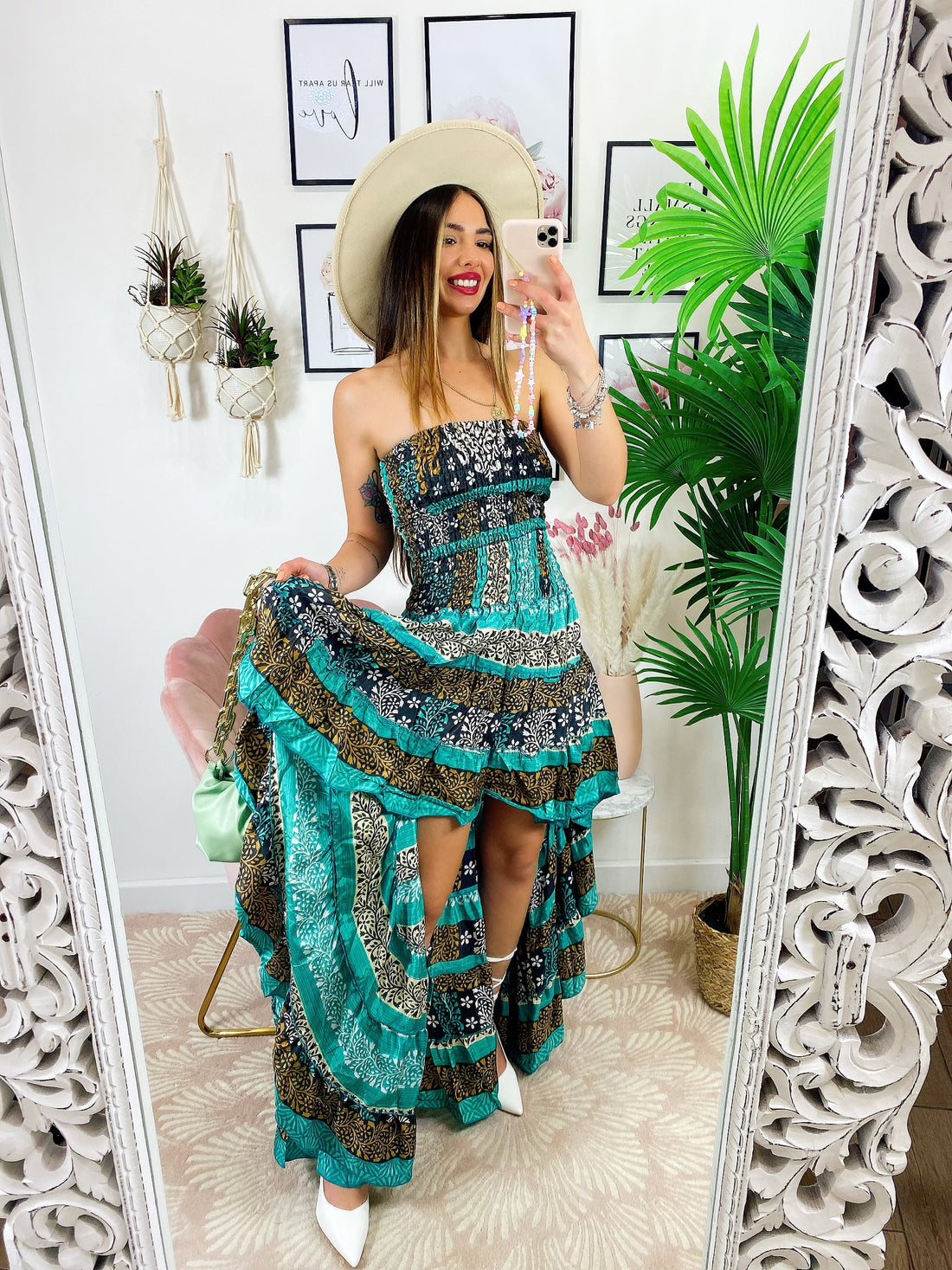 Abito Gonna asimmetrica tiffany e Camel - R.a. Boutique 