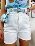 Short bianco con elastico - R.a. Boutique 