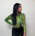 Body pitonato verde fluo - R.a. Boutique 