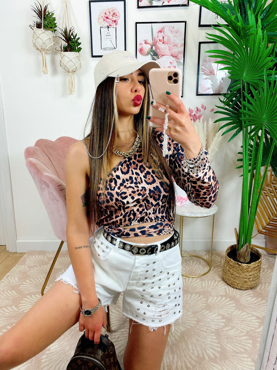 Top maculato monospalla - R.a. Boutique 