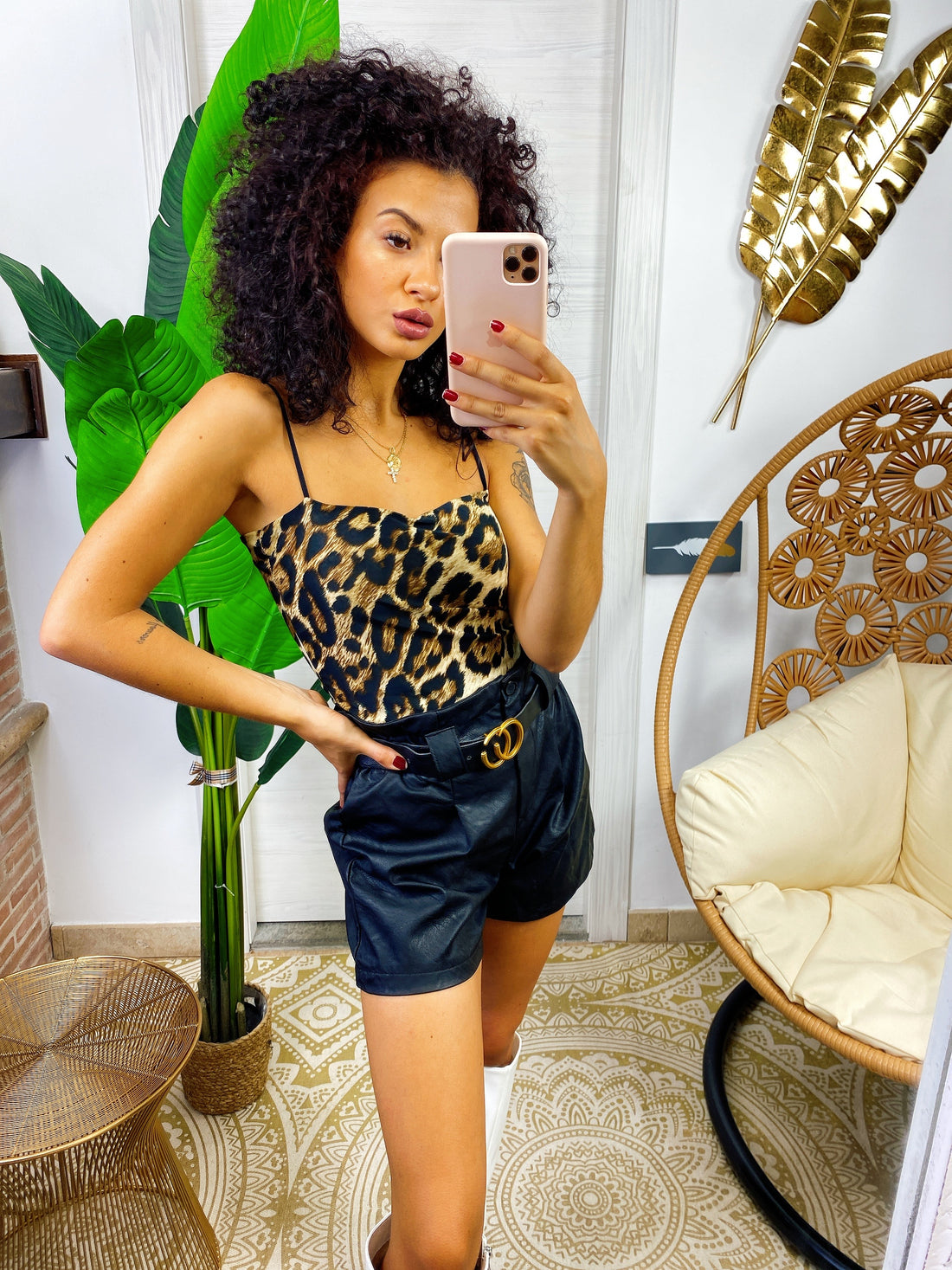 Top a bretellina maculato - R.a. Boutique 