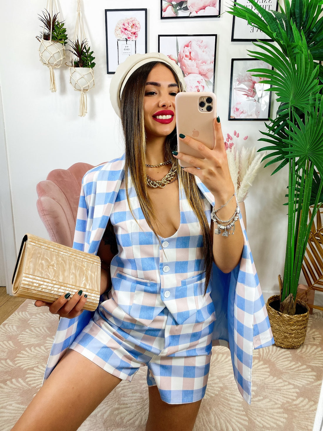 Completo 3 pezzi a quadri carta da zucchero - R.a. Boutique 