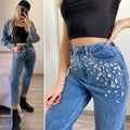 Jeans con pietre in strass - R.a. Boutique 