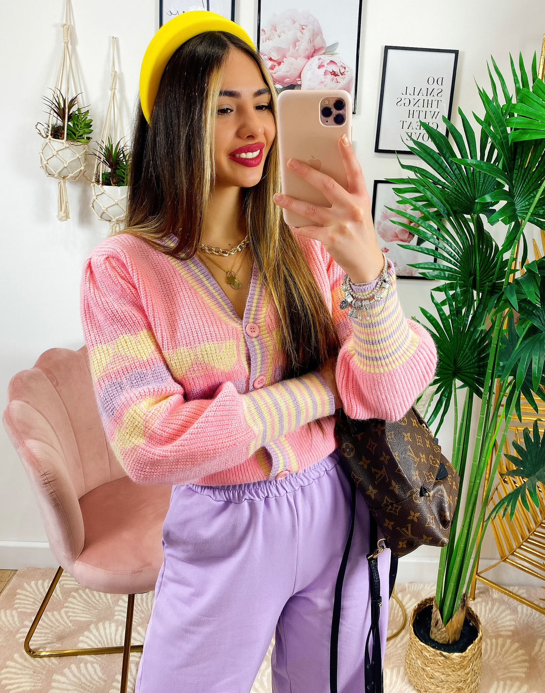 Maglioncino con Cuori Rosa e lilla - R.a. Boutique 