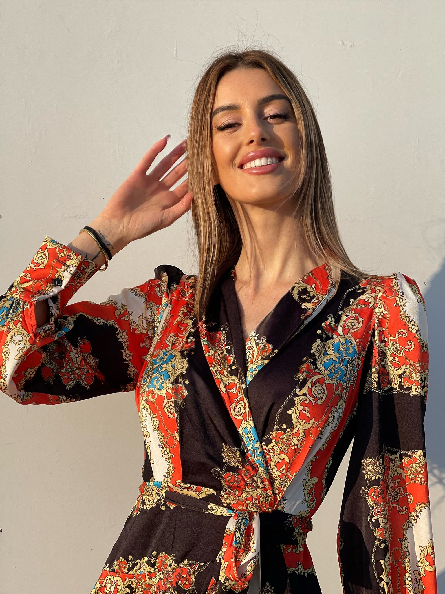 Abito etnico arancione e nero - R.a. Boutique 