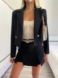 Completo giacca e short nero - R.a. Boutique 