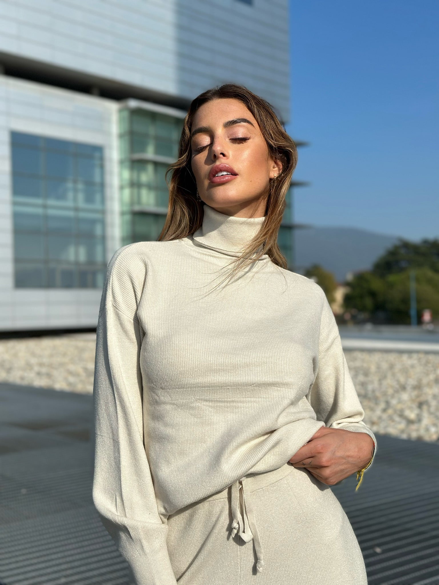 Completo Maglia e pantalone quality beige - R.a. Boutique 