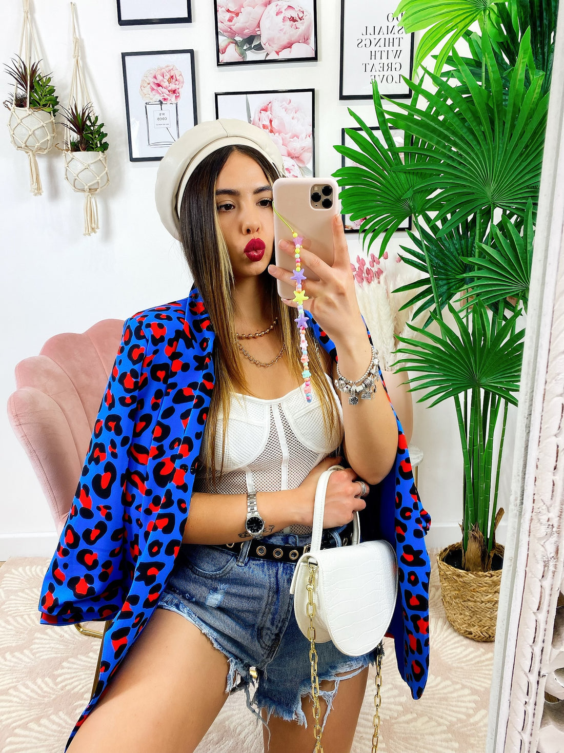 Giacca maculata blu - R.a. Boutique 