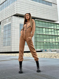 Tuta intera Camel con zip - R.a. Boutique 
