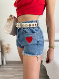 Short a caramella con cuori rossi - R.a. Boutique 