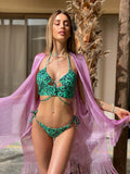 Bikini animalier verde - R.a. Boutique 