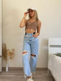 Jeans con elastico e cuori - R.a. Boutique 