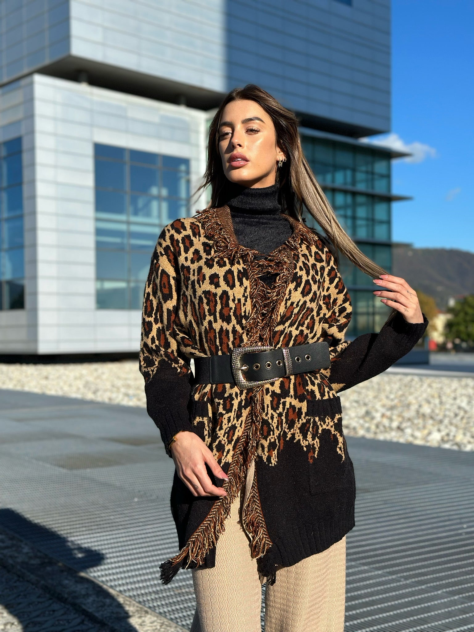 Cardigan animalier - R.a. Boutique 