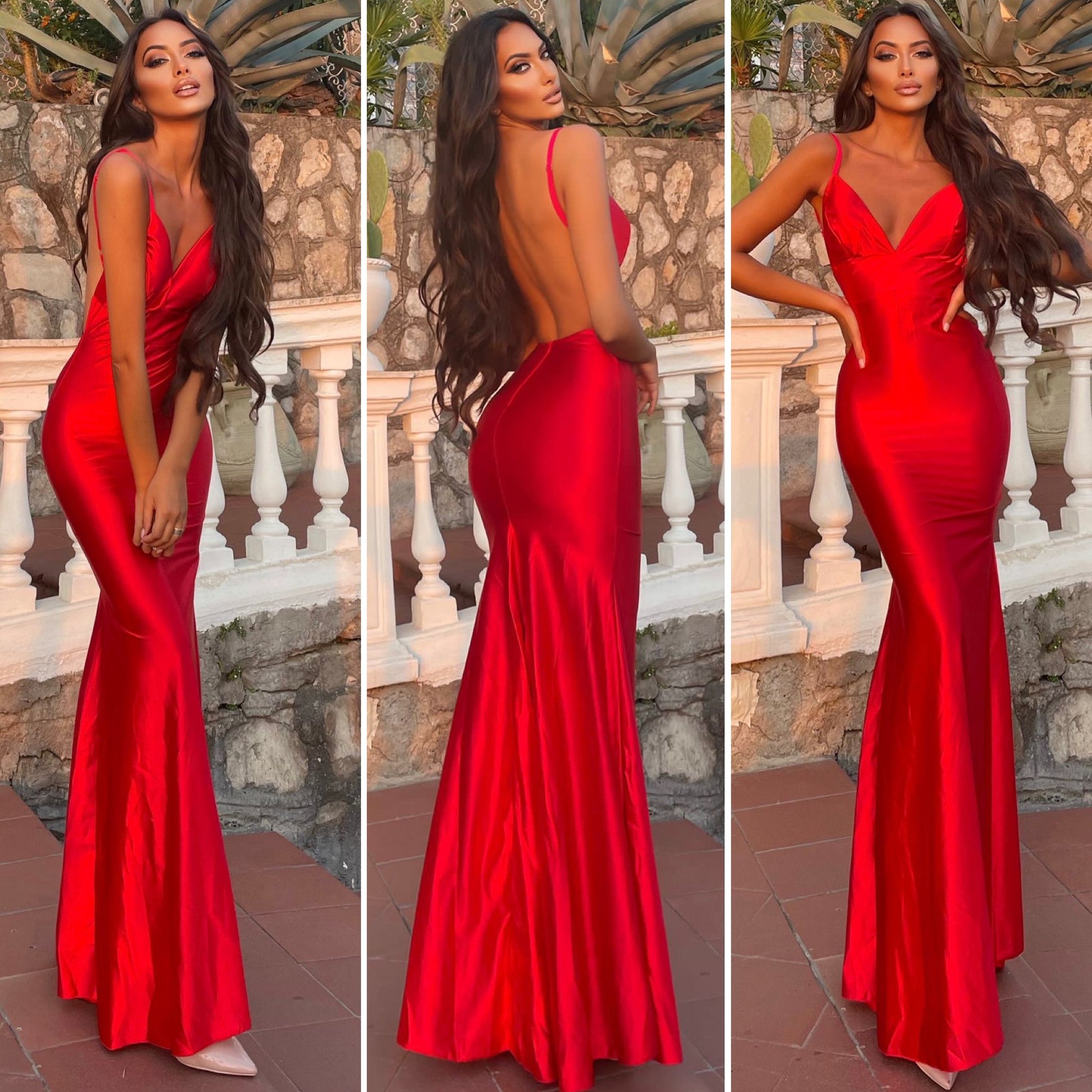 Inventive Publication Vestito Rosso Cerimonia Accessori Vestito