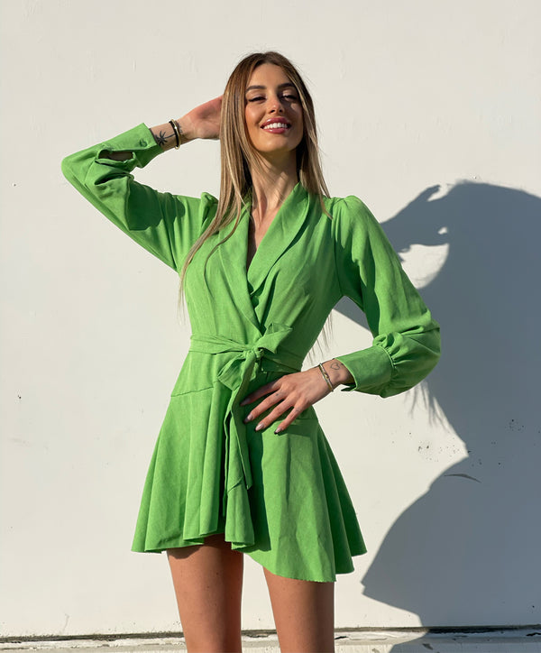 Mintgrünes Wickelkleid