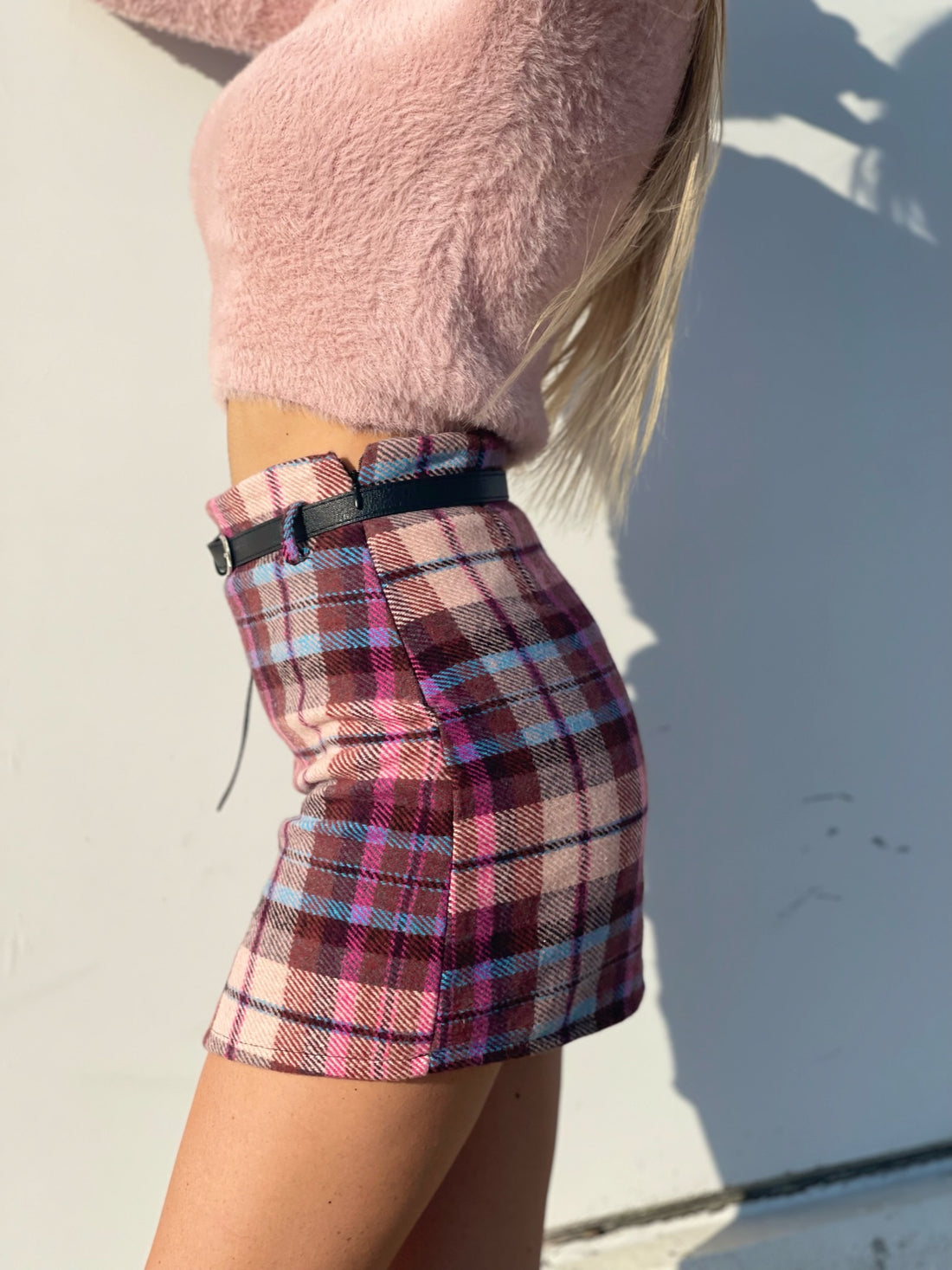 Gonna in tweed rosa viola - R.a. Boutique 