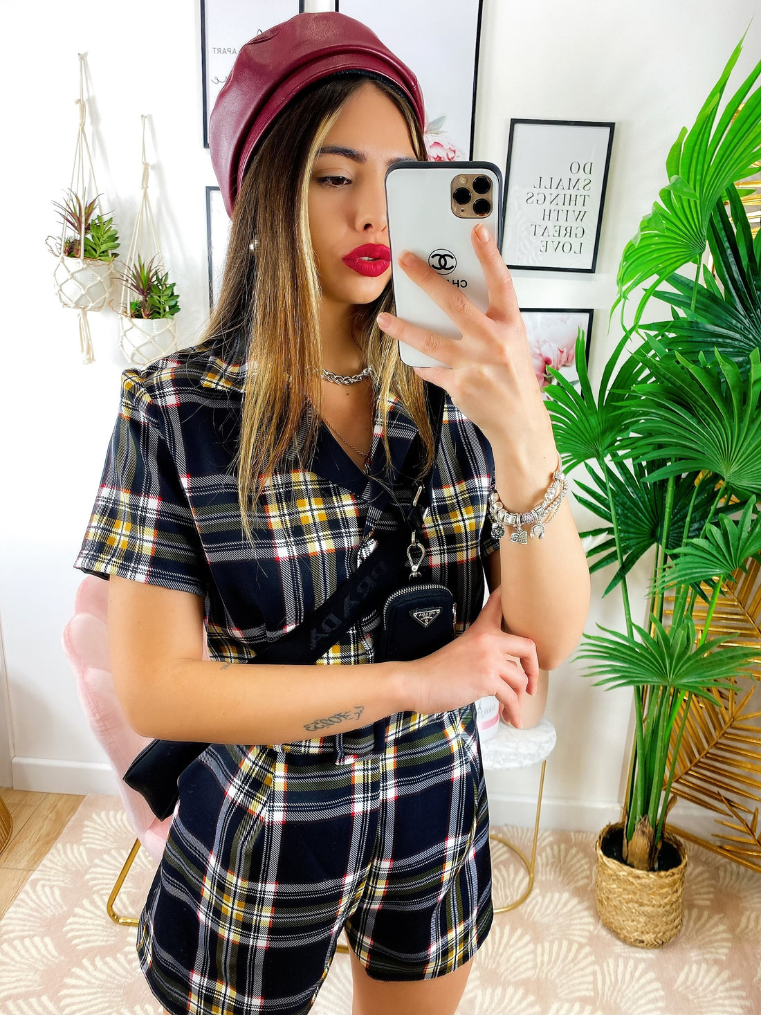 Tutina Check Nera - R.a. Boutique 