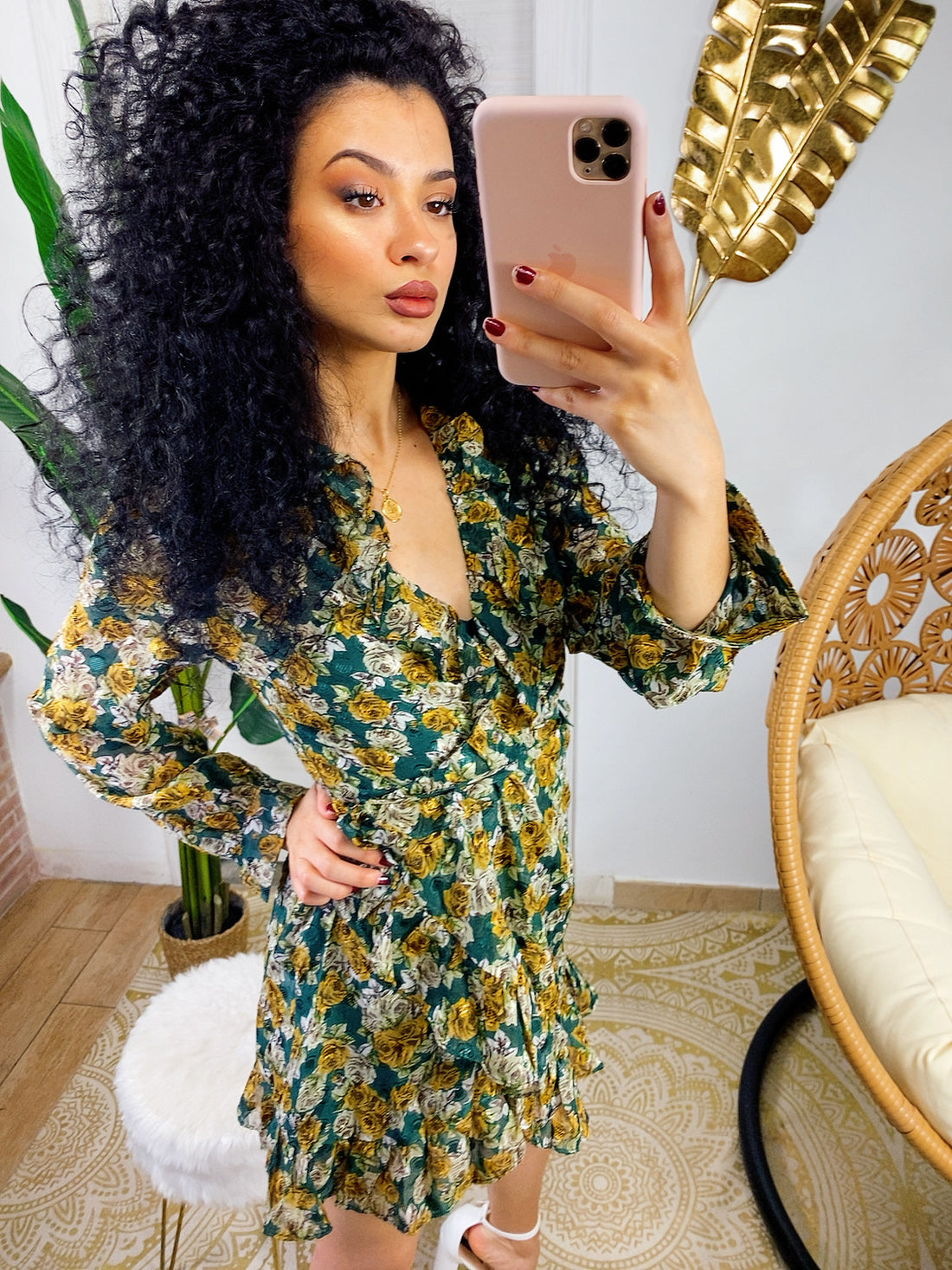 Abito a fiori green - R.a. Boutique 