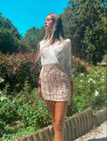 Dress paillettes con frange bianco e rosa - R.a. Boutique 