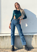 Jeans wide leg con cuori - R.a. Boutique 