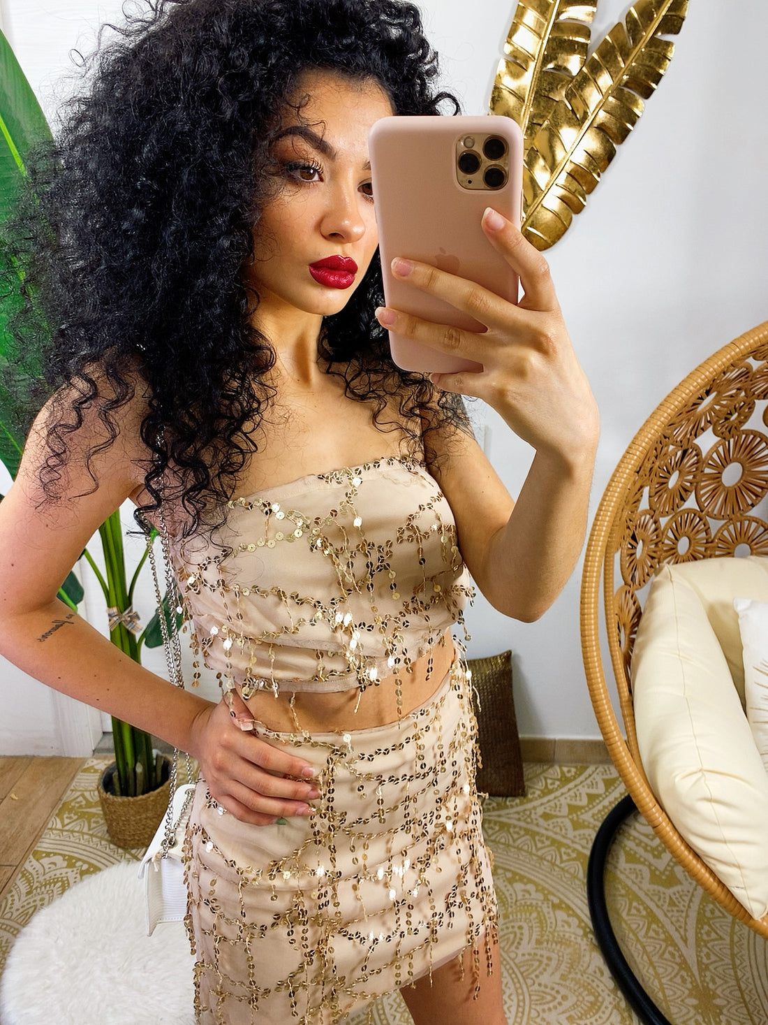 Completo gonna e top con paillette - R.a. Boutique 