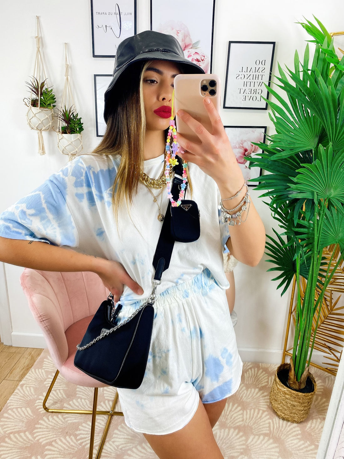 Completo sportivo maglia e pantaloncino effetto marmo - R.a. Boutique 