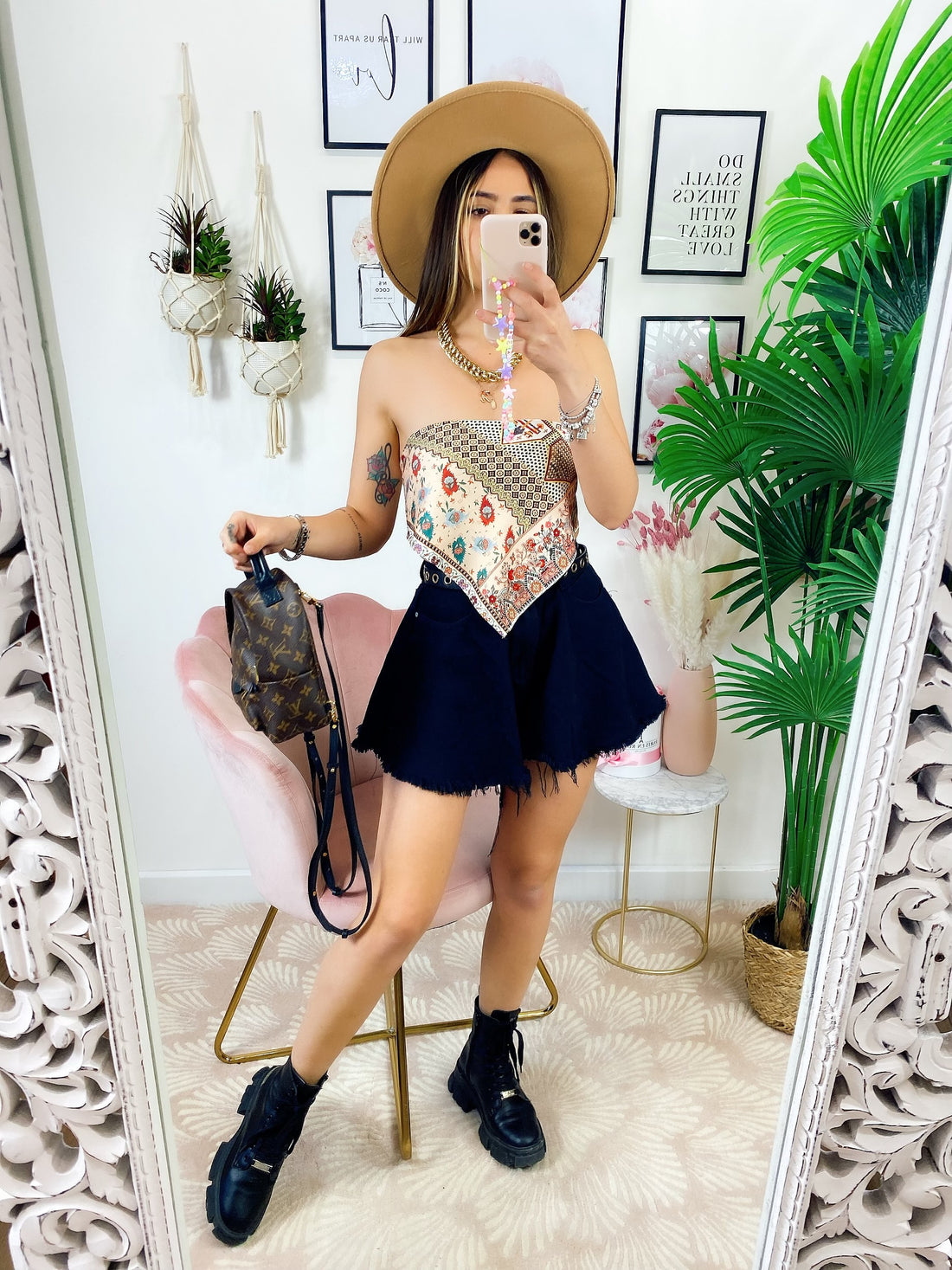 Top stampa bandana A fiori - R.a. Boutique 