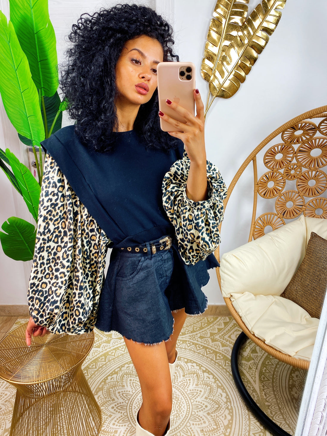 Maglia con maniche ampissime maculate - R.a. Boutique 