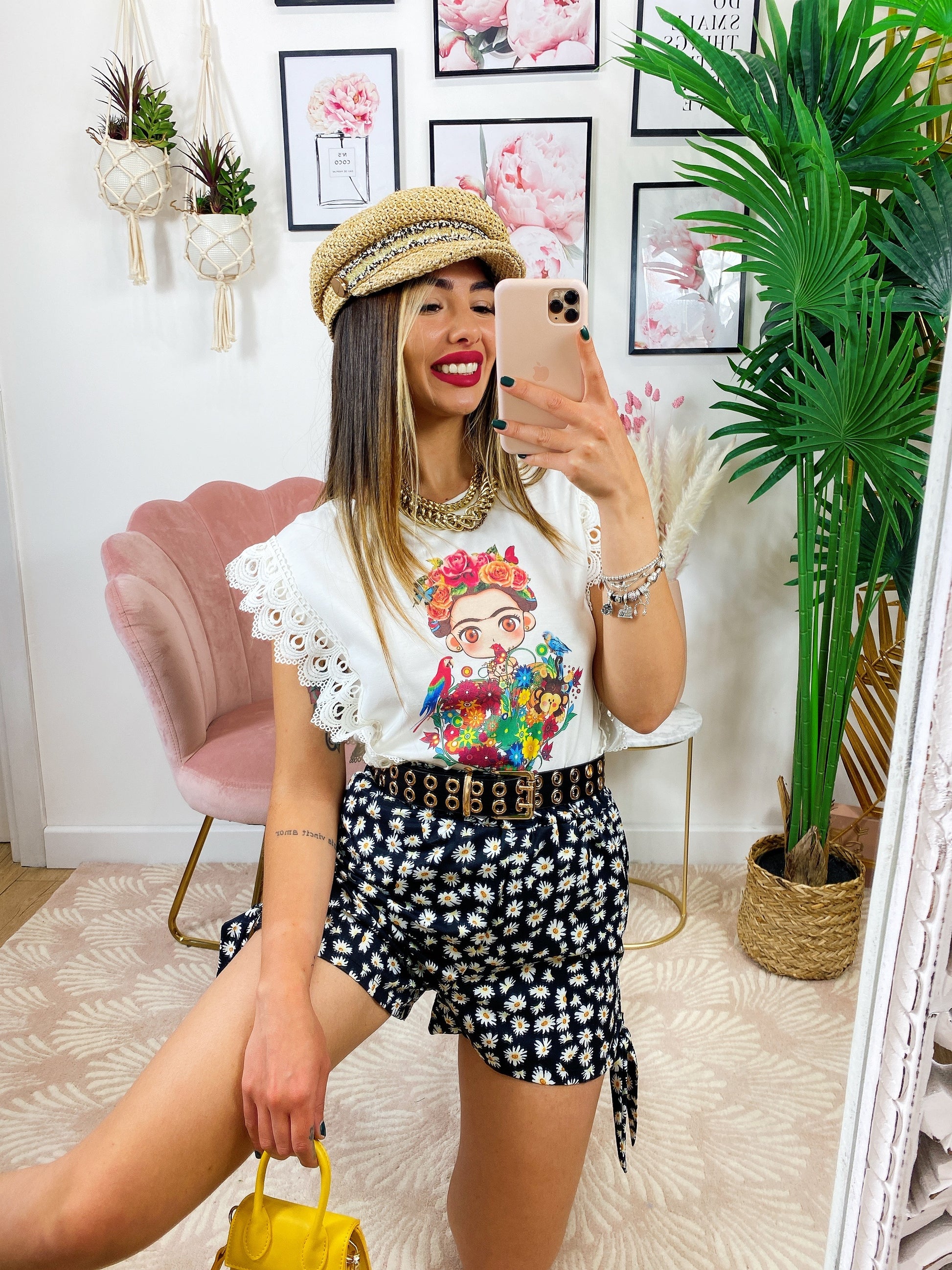 T-Shirt color e merletto - R.a. Boutique 