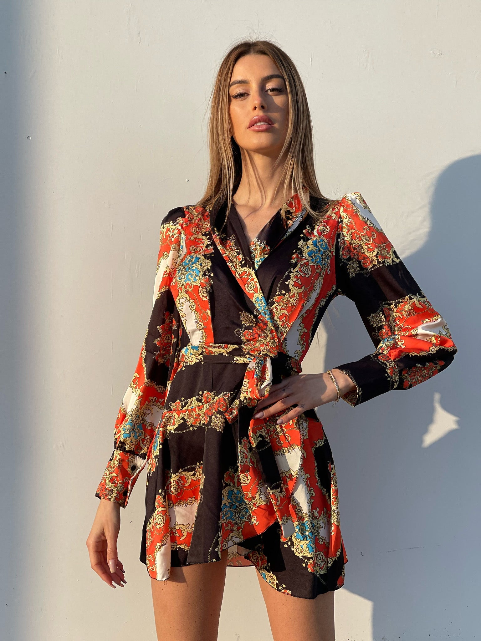 Abito etnico arancione e nero - R.a. Boutique 