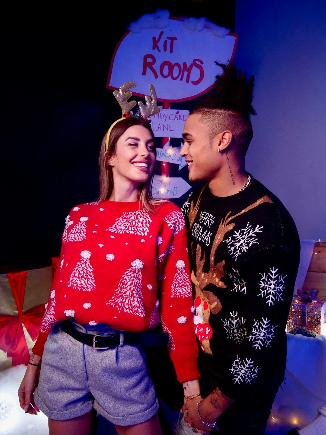 Maglione Top Quality renna Unisex nero - R.a. Boutique 