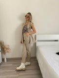 Completo smanicato e pantalone beige - R.a. Boutique 