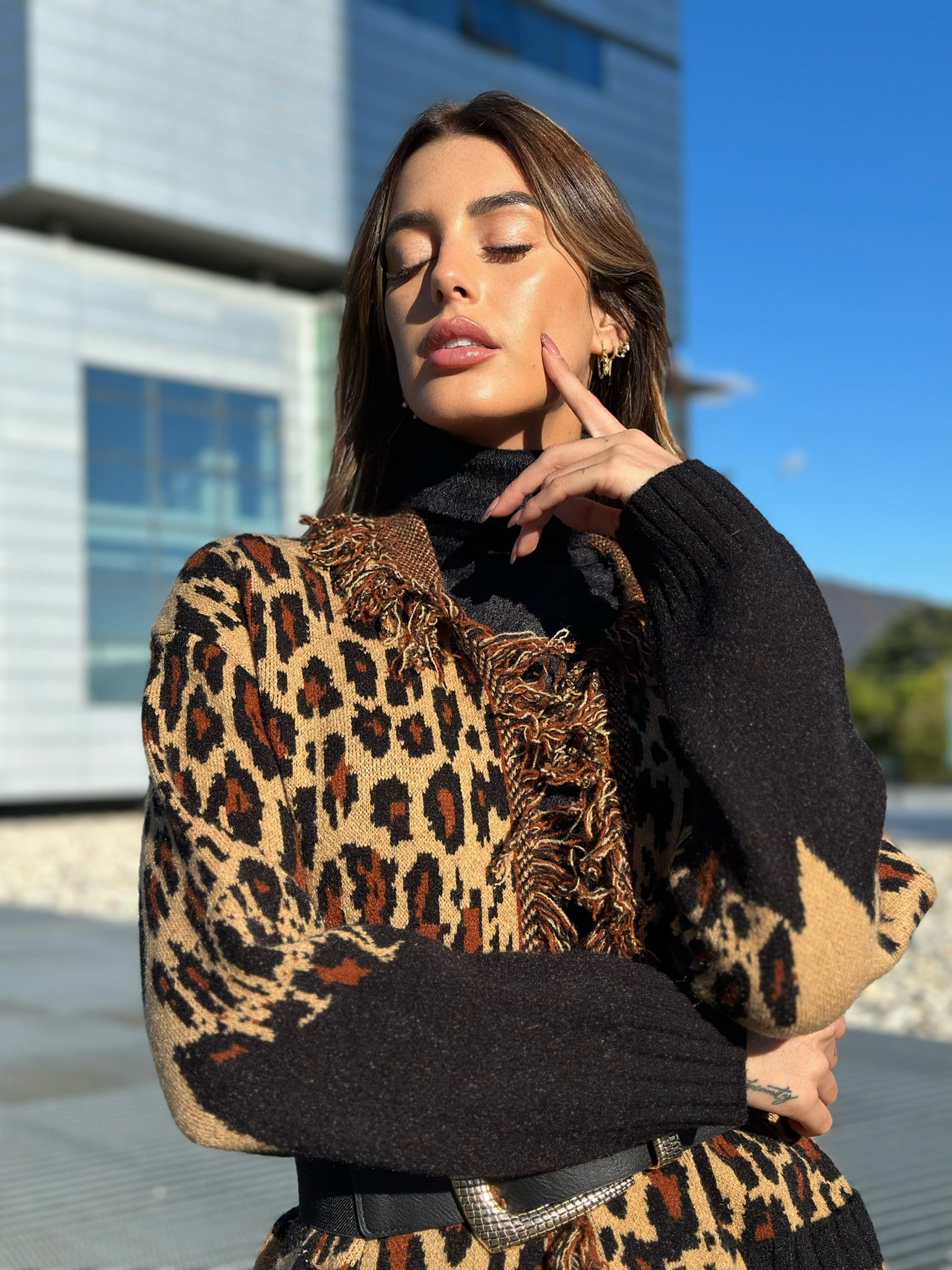 Cardigan animalier - R.a. Boutique 