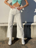 Jeans wide leg easy bianco - R.a. Boutique 