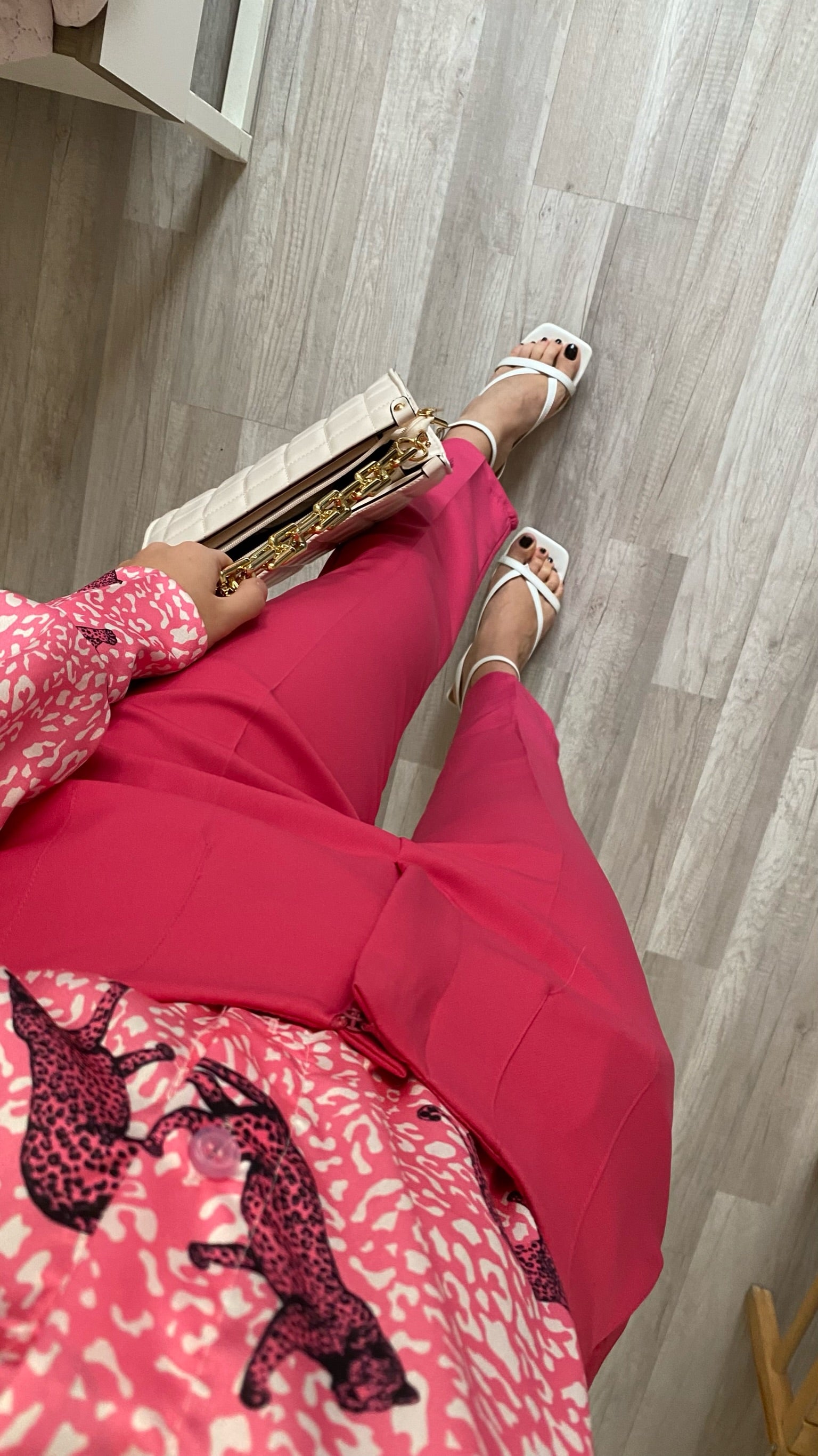 Pantalone vita alta Fuxia - R.a. Boutique 