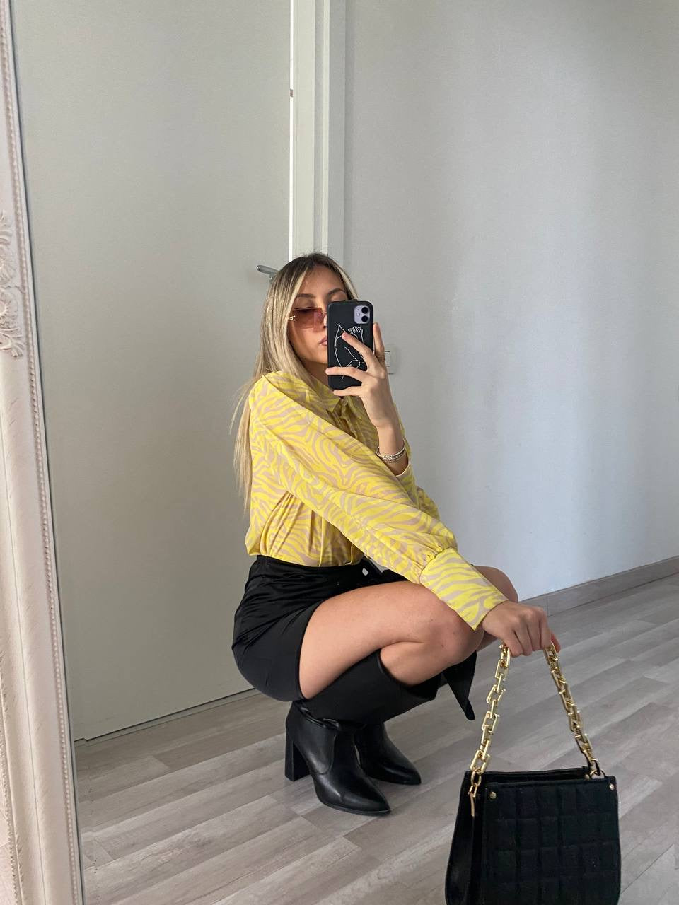 Camicetta zebrata gialla - R.a. Boutique 