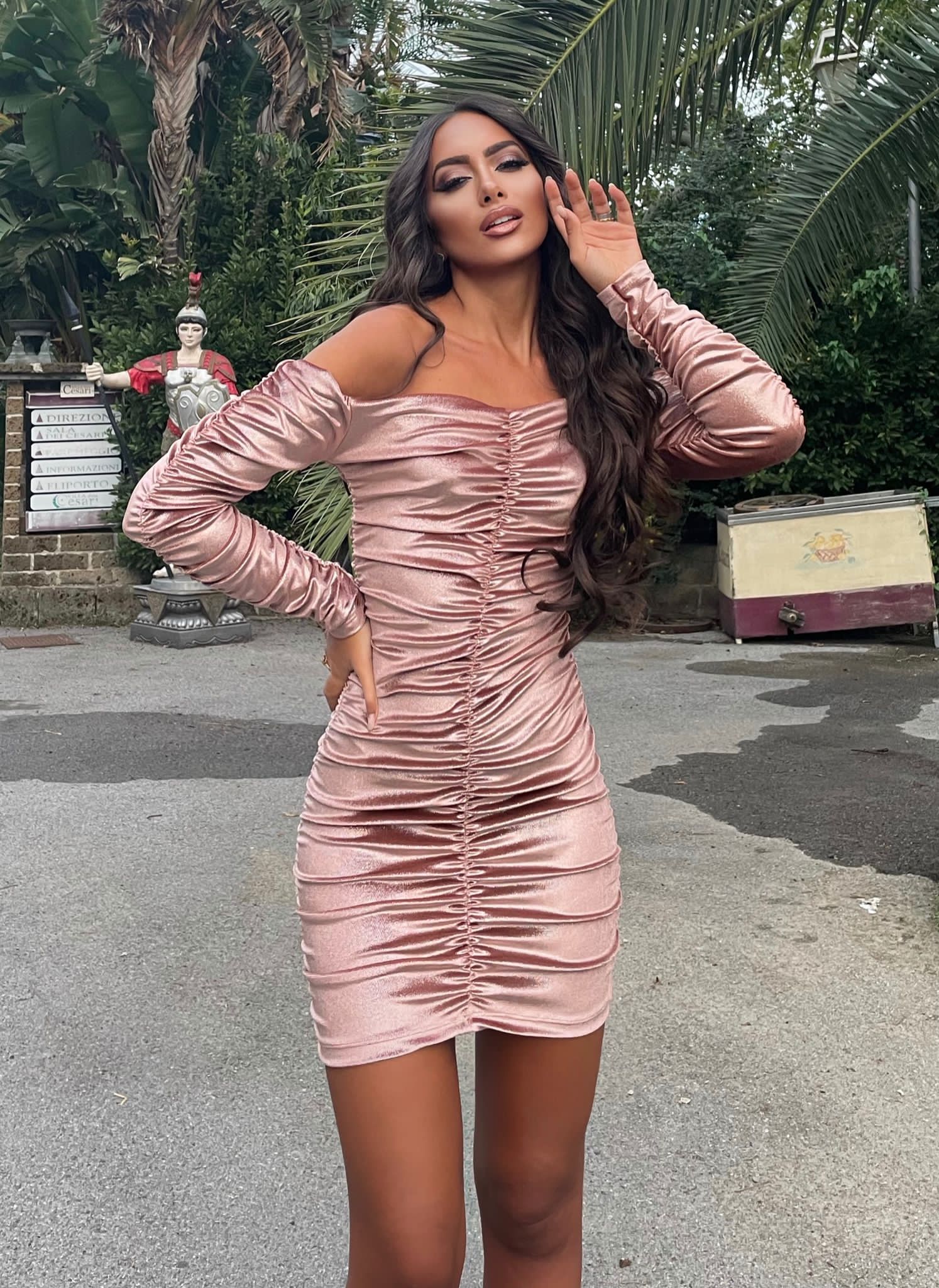 Nude glitter velvet dress Nude glitter velvet dress