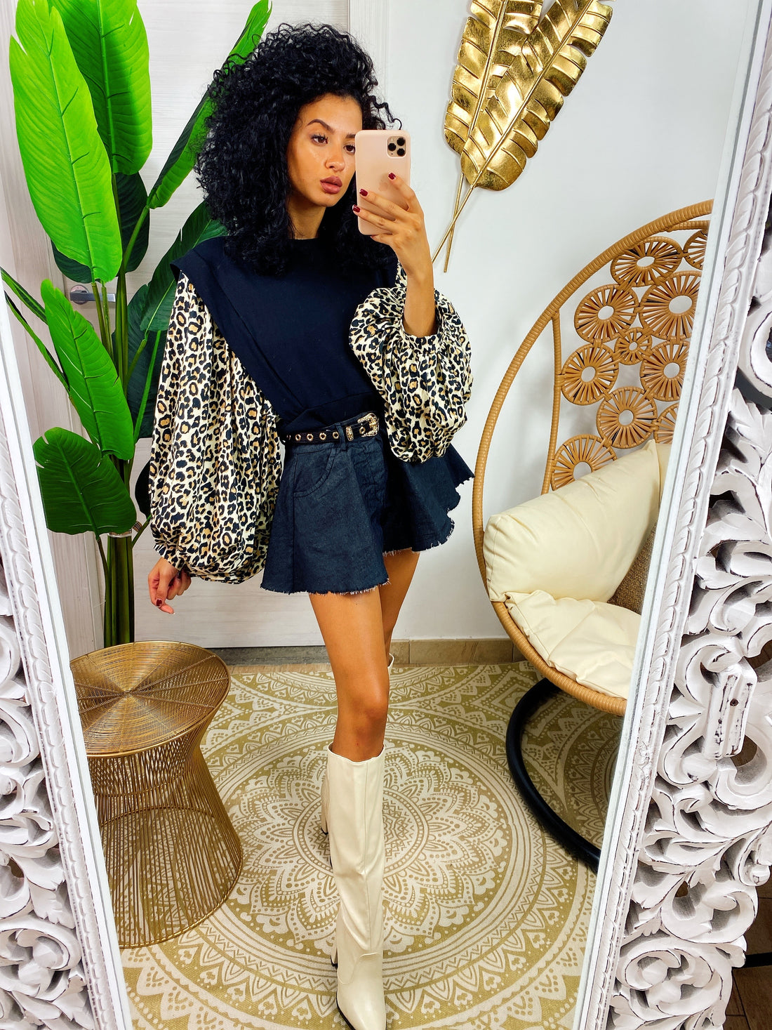 Maglia con maniche ampissime maculate - R.a. Boutique 