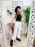 Pantalone a zampa bianco - R.a. Boutique 