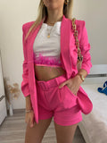 T-shirt crop piume Fuxia - R.a. Boutique 