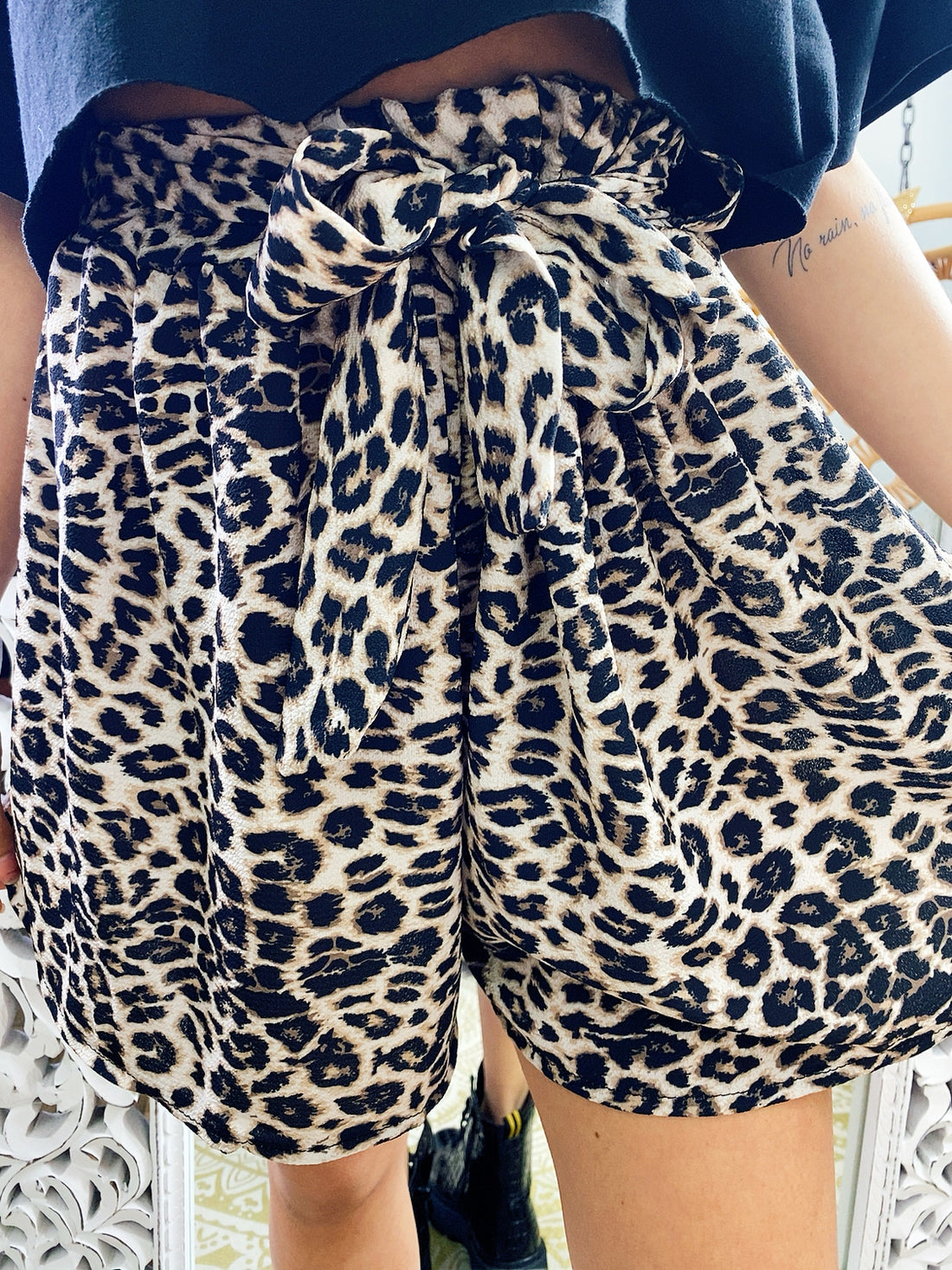 Short maculato con fiocco - R.a. Boutique 