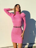 Abito in maglia rosa barbie - R.a. Boutique 